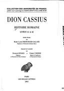 Cassius Dio Cocceianus: Histoire romaine. (French language, 2002, Belles lettres)