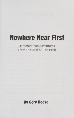 Cory Reese: Nowhere Near First (2016, Cory Reese)