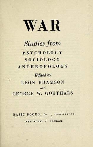 War (1964, Basic Books)