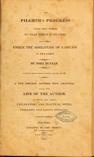 John Bunyan: The pilgrim's progress from this world to that which is to come (1811, 238 Water-Street. Paul & Thomas, printers.)