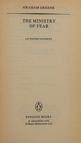 Graham Greene: The Ministry of Fear (Paperback, 1982, Penguin (Non-Classics))