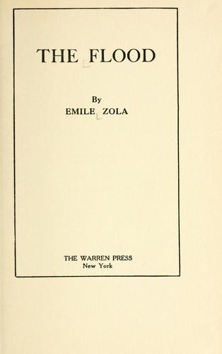Émile Zola: The flood (1911, Warren Press)
