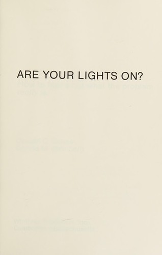 Donald C. Gause: Are your lights on? (1982, Winthrop Publishers)