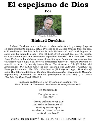 Richard Dawkins: El espejismo de Dios (Spanish language, 2009)