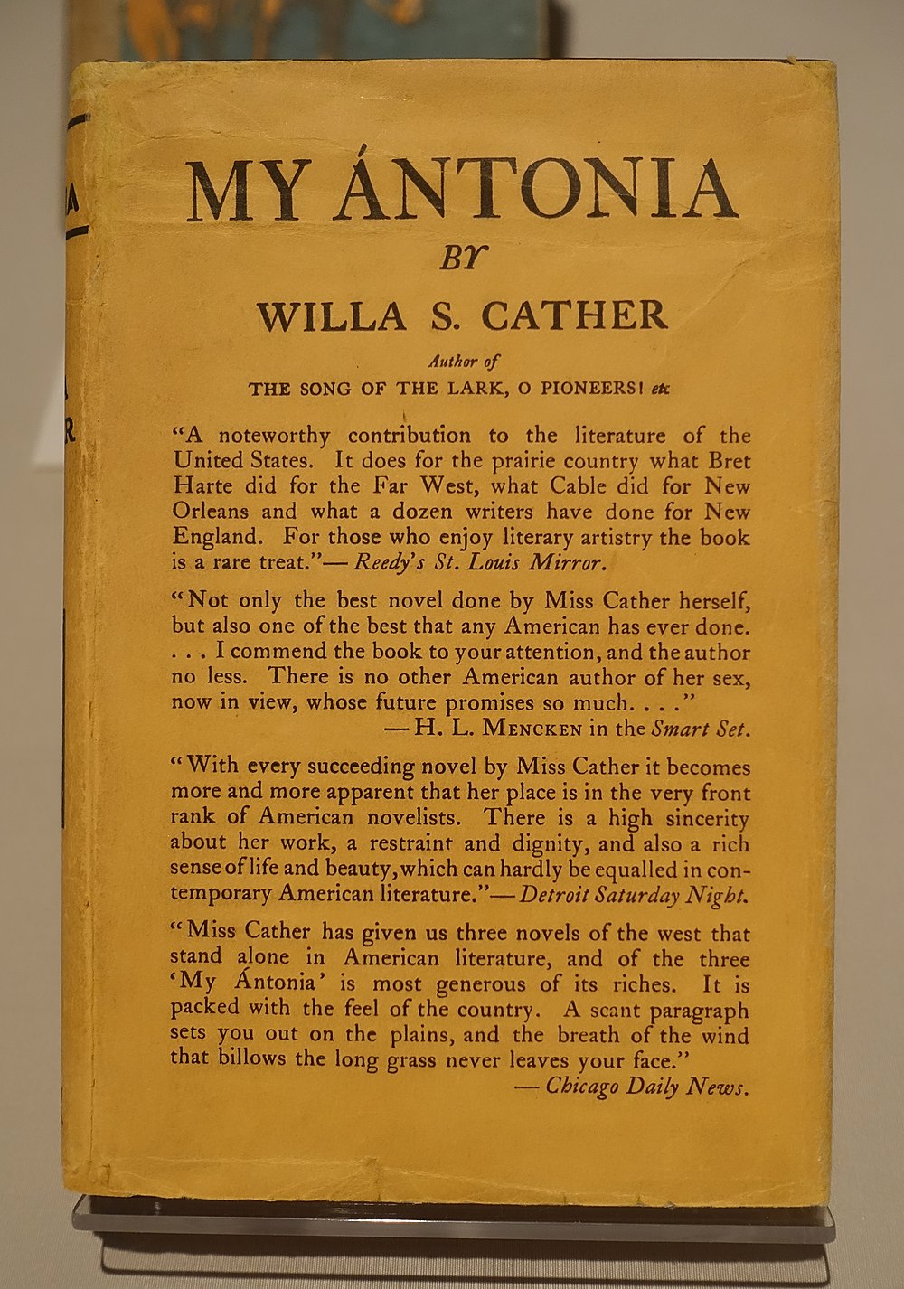 Willa Cather: My Ántonia (1924, Houghton Mifflin Harcourt)