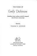 Emily Dickinson: The poems of Emily Dickinson (1958, Belknap Press of Harvard University Press)