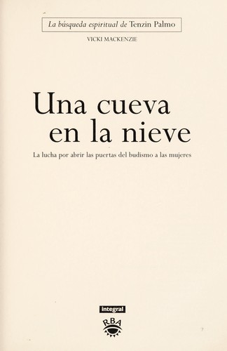 Vicki Mackenzie: Una cueva en la nieve (Spanish language, 2000, RBA Libros)
