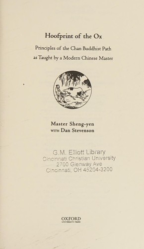 Shengyan, Ch'an Master Sheng-yen, Dan Stevenson, Master Sheng Yen: Hoofprint of the ox (2001, Oxford University Press)