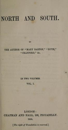 Elizabeth Cleghorn Gaskell: North and south (1855, Chapman and Hall)