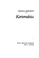 Leena Krohn: Kertomuksia (Finnish language, 1976, W. Söderström)