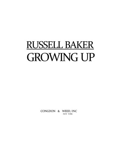 Russell Baker: Growing up (1982, Signet)