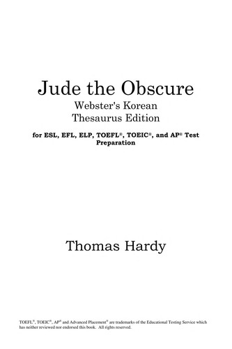 Thomas Hardy: Jude the obscure (2005, ICON Classics)
