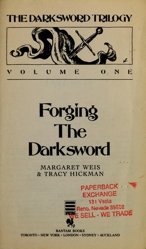 Margaret Weis: Forging the darksword (1988, Bantam Books)