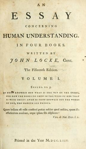 John Locke: An essay concerning human understanding (1753, s.n.])