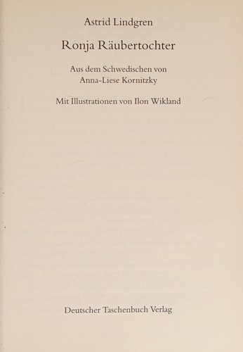 Astrid Lindgren: Ronja Räubertochter (German language, 2009, Dt. Taschenbuch-Verl.)