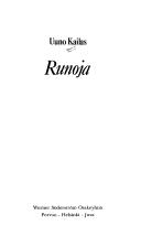 Uuno Kailas: Runoja (Finnish language, 1977, WSOY)