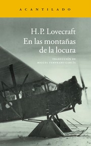 H. P. Lovecraft: En las montañas de la locura (Spanish language, 2014, Acantilado)