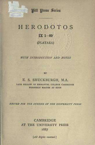 Herodotus: Herodotus (1887, University Press)