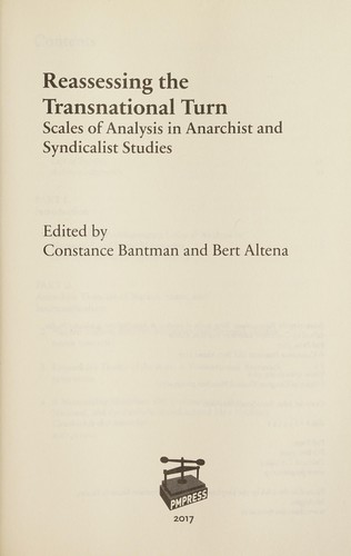 Bert Altena, Constance Bantman: Reassessing the Transnational Turn (2017, PM Press)