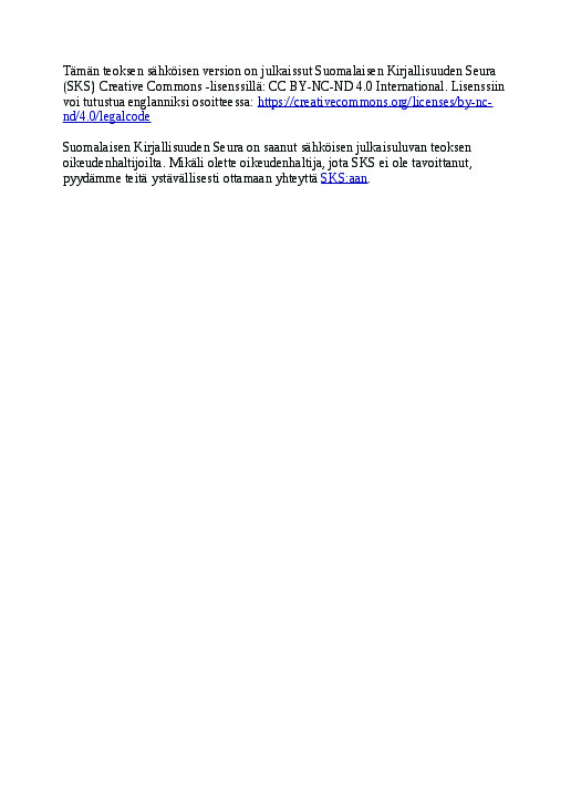 Pentti Laasonen: Vanhan ja uuden rajamaastossa (EBook, Finnish language, 2009, Suomalaisen Kirjallisuuden Seura)