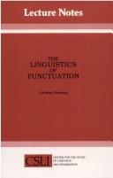 Geoffrey Nunberg: The linguistics of punctuation (1990, Center for the Study of Language and Information)