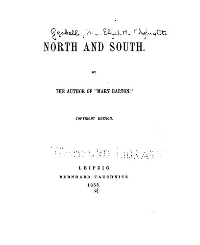 Elizabeth Cleghorn Gaskell: North and South. (1973, Oxford University Press)