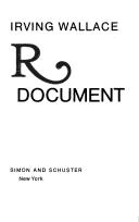 Irving Wallace: The R document (1976, Simon and Schuster)