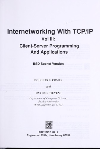 Douglas E. Comer: Internetworking with TCP/IP. (1993, Prentice Hall)