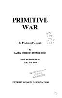 Harry Holbert Turney-High: Primitive war (1991, University of South Carolina Press)