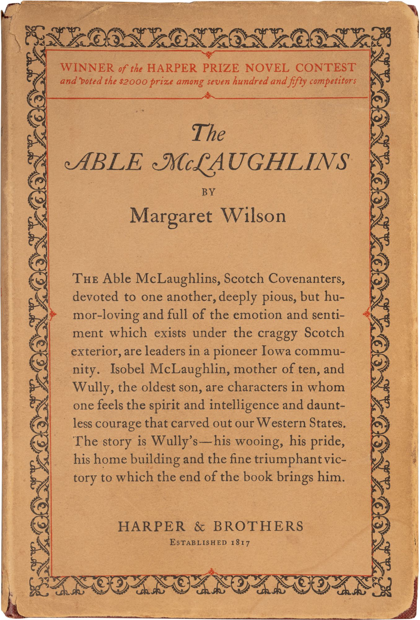 Margaret Wilson: The Able McLaughlins (Hardcover, 1923, Harper & Brothers)