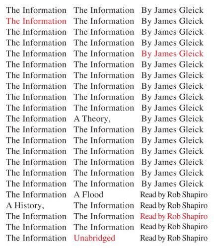 James Gleick: The Information (AudiobookFormat, 2011, Random House Audio)